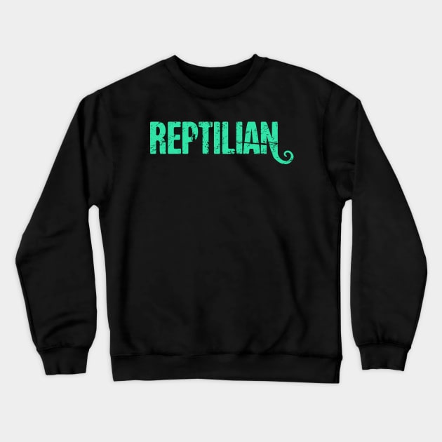 Reptilian Conspiracy Theorist Theory Crewneck Sweatshirt by MeatMan